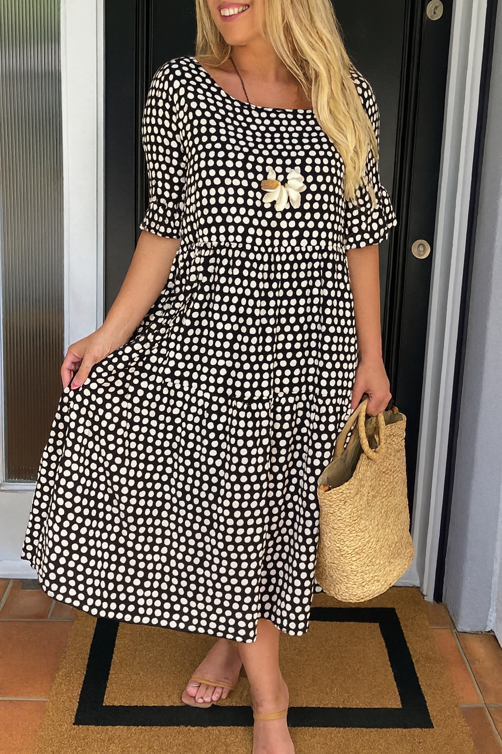 Diane | Short Sleeve Midi Dress