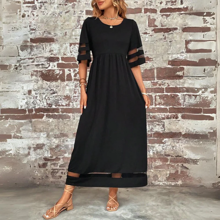 Cerelia | Chic Midi Dress with Tummy Control Design