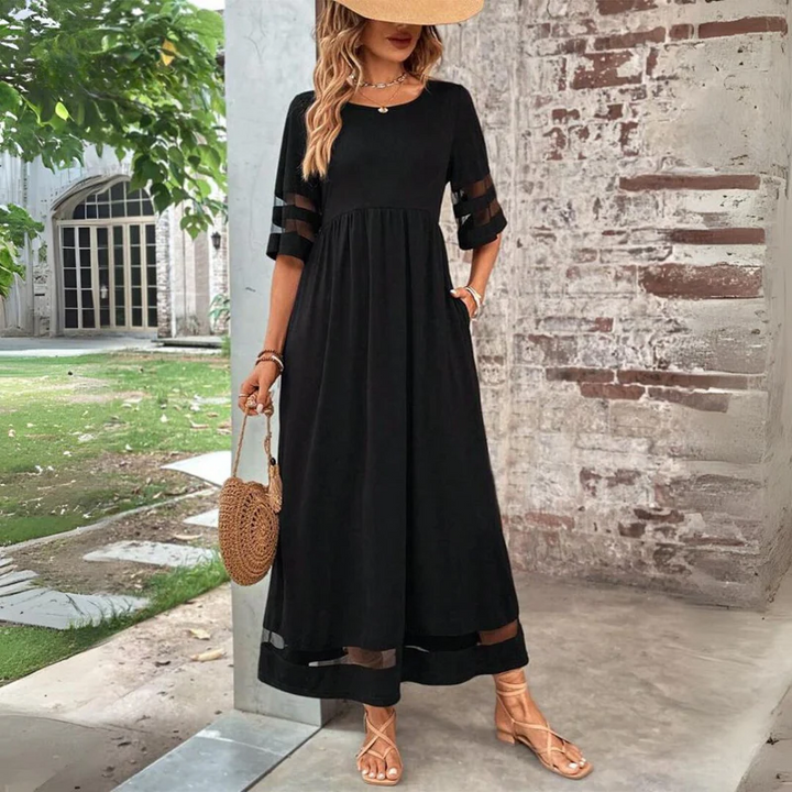 Cerelia | Chic Midi Dress with Tummy Control Design