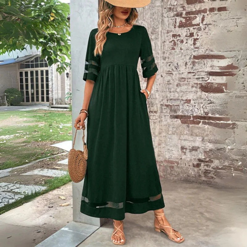 Cerelia | Chic Midi Dress with Tummy Control Design